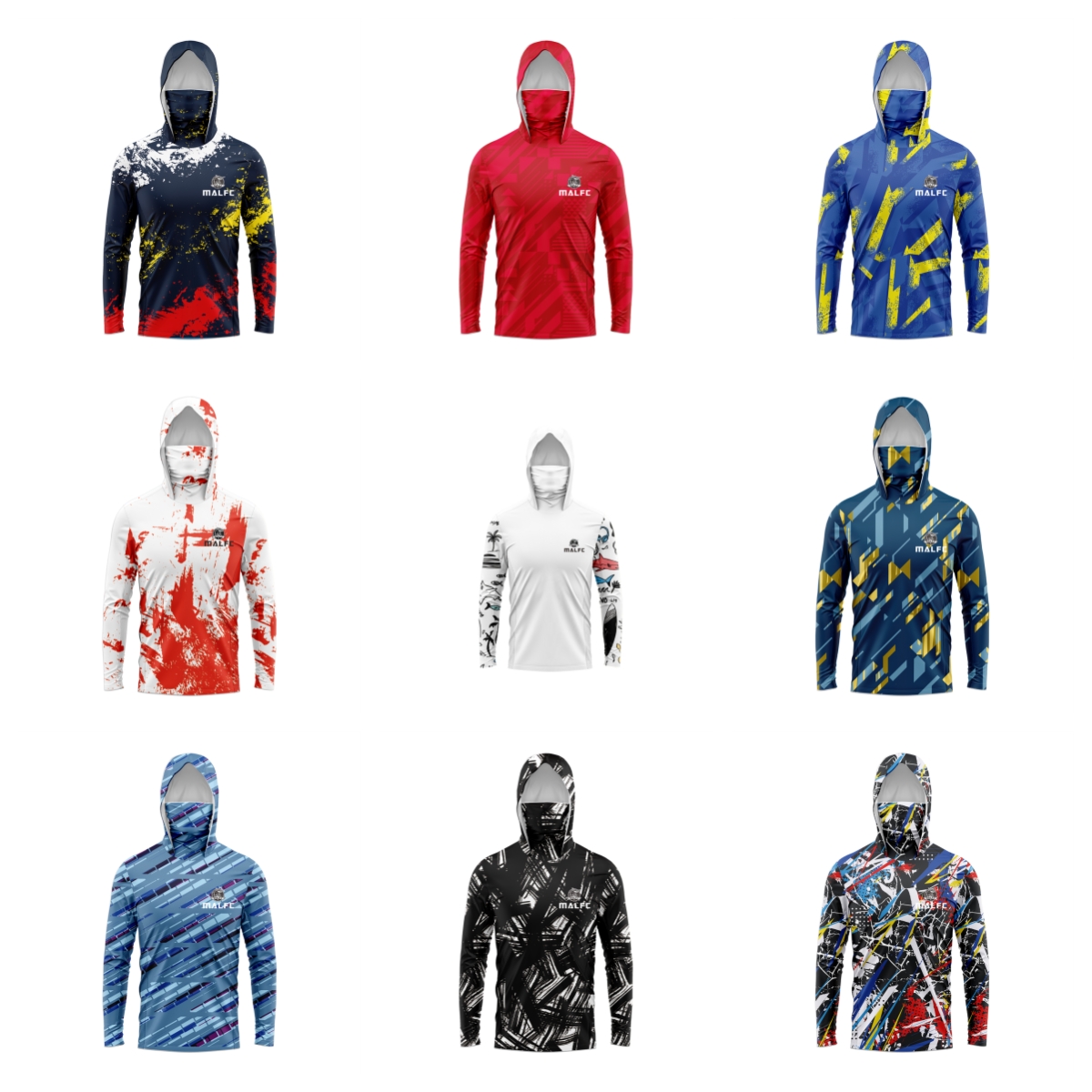 Fishing Shirt Uv Protection - MALFC Men Hood Fishing Shirt long