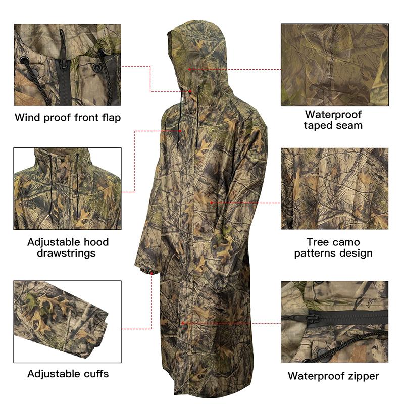 Camouflage Rain Coat Adult Lon - Fishing Rain Suit recension och pris