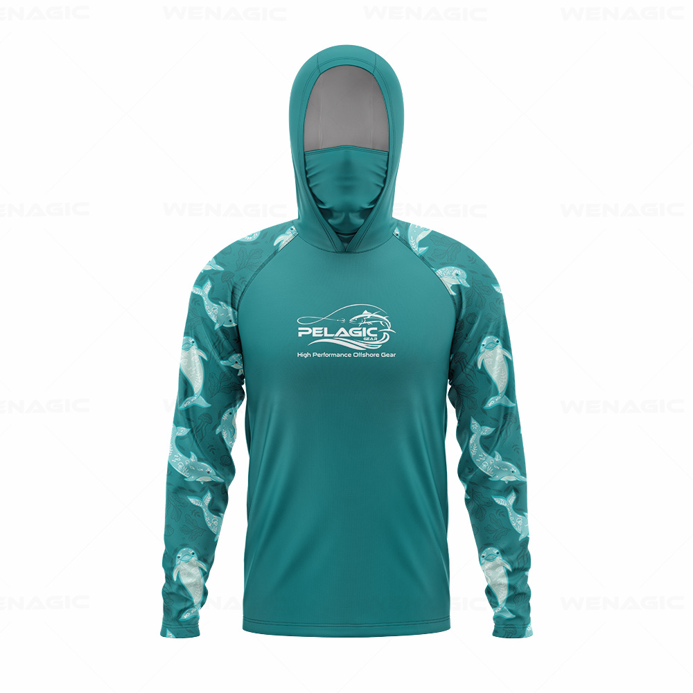 pelagic gear Men Hood Fishing  - Fishing Shirt Uv Protection recension och pris