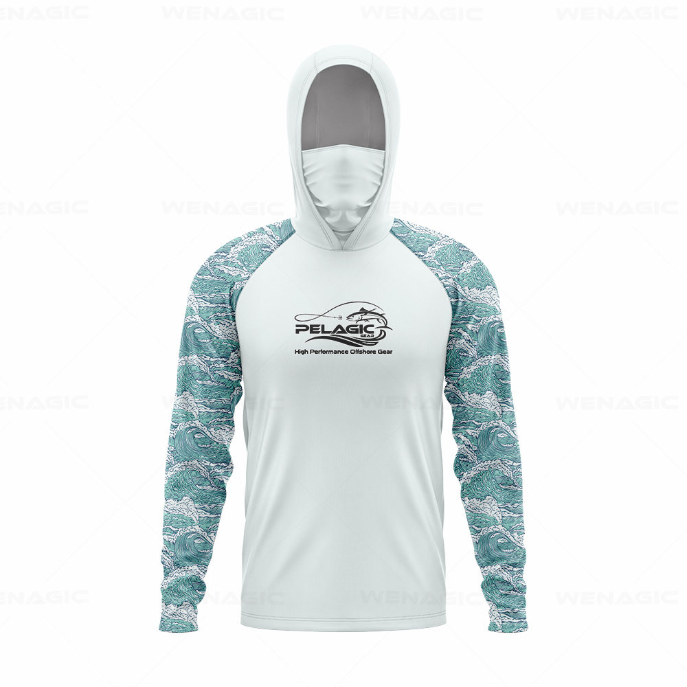 pelagic gear Men Hood Fishing  - Fishing Shirt Uv Protection recension och pris
