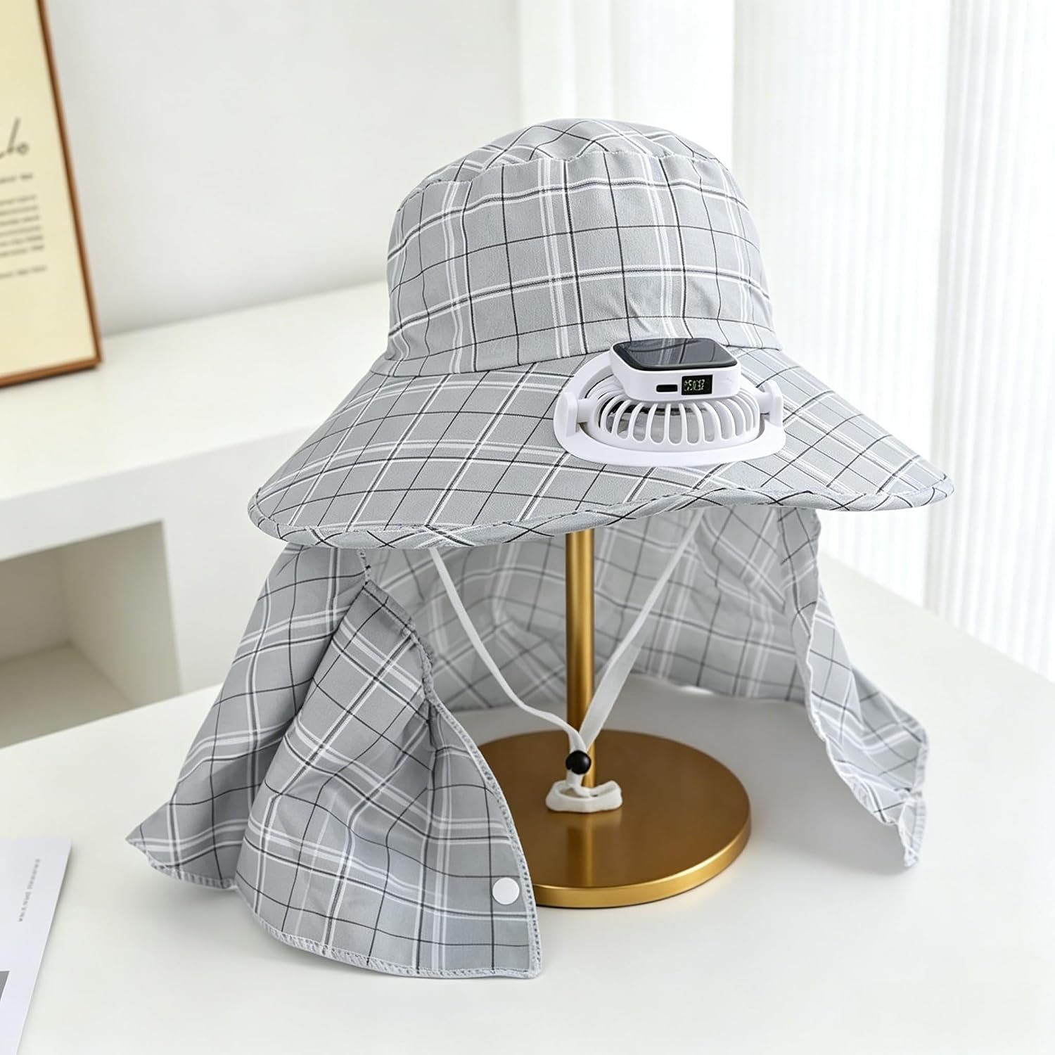 1PC Solar Power Neck Guard Fan - Fishing Hat recension och pris