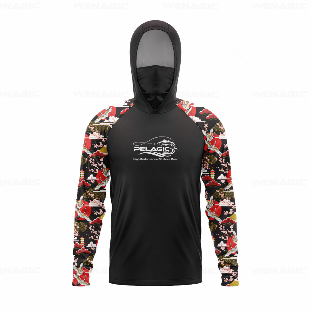 pelagic gear Men Hood Fishing  - Fishing Shirt Uv Protection recension och pris