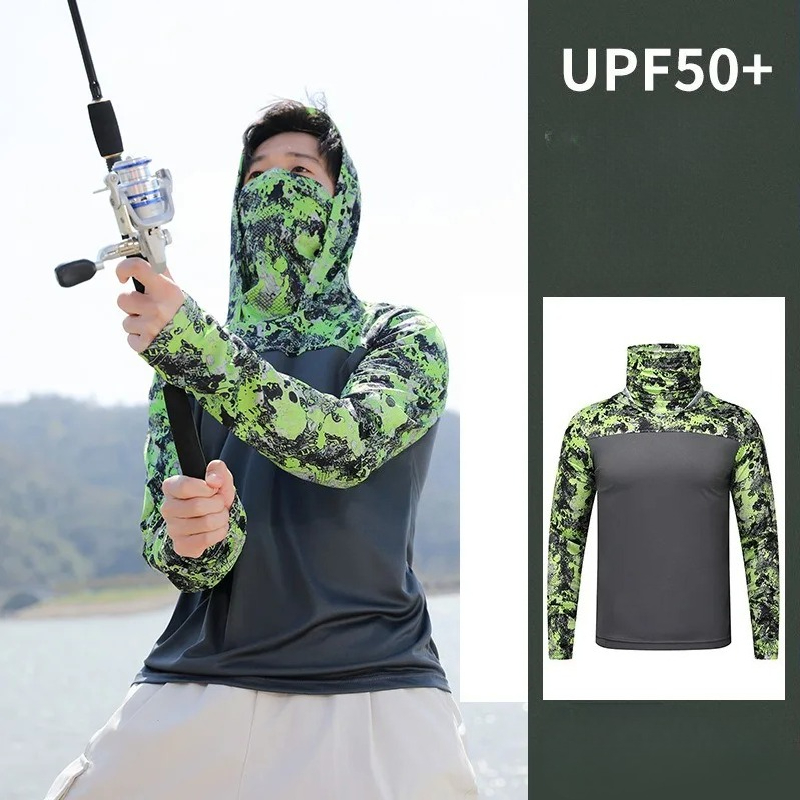 Fishing Shirt Hooded Men Sunsc - Fishing Shirt Uv Protection recension och pris