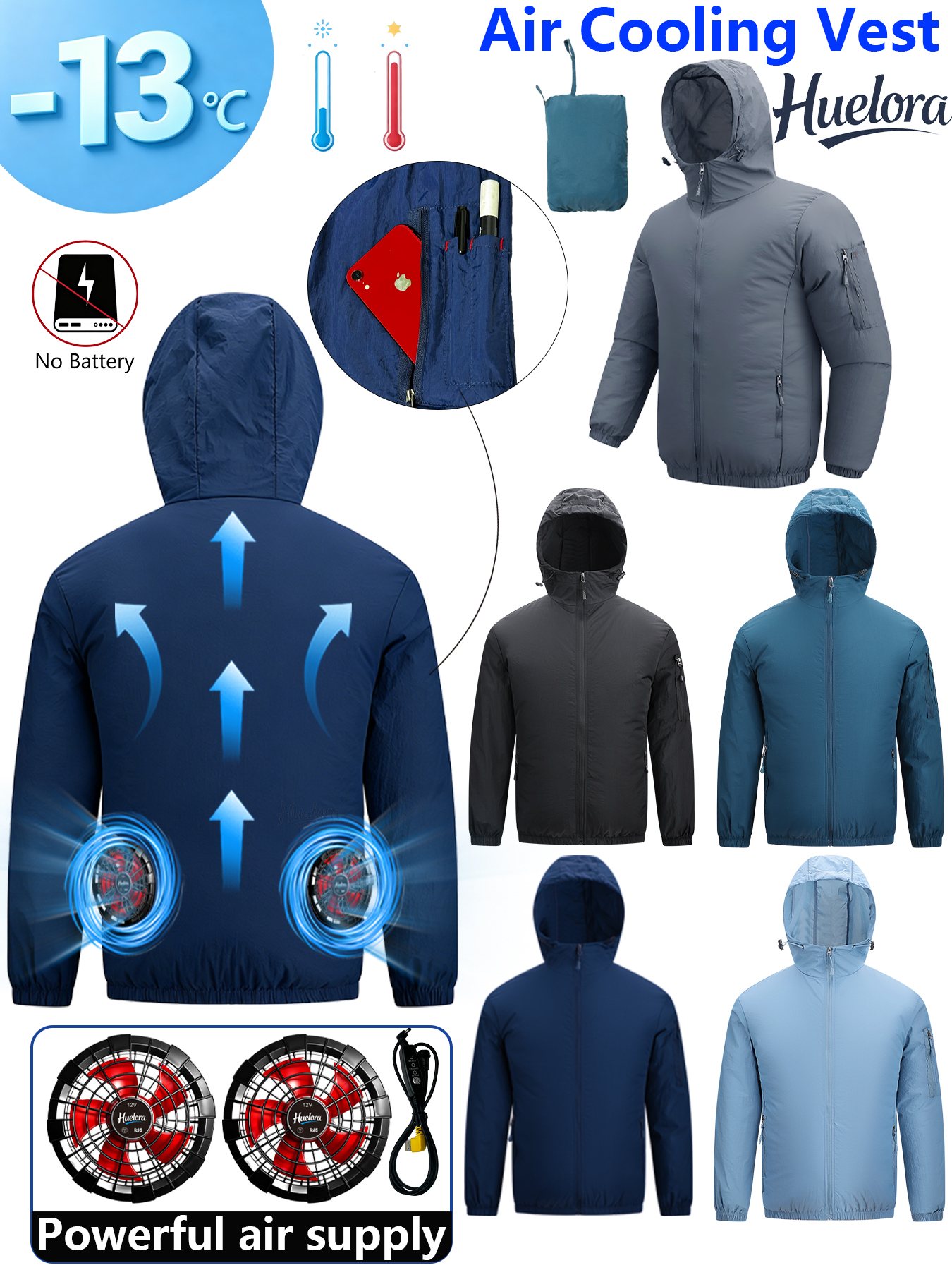Men's Hooded USB Cooling Jacke - Fishing Hoodie recension och pris