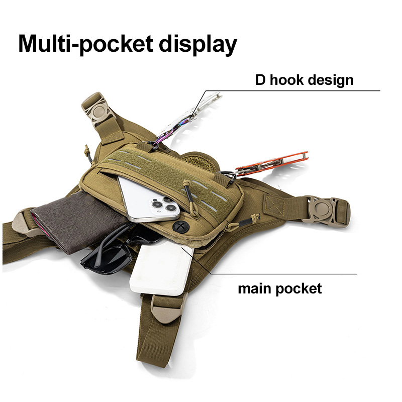 Tactical Front Chest Rig Bag V - Fishing Vest recension och pris