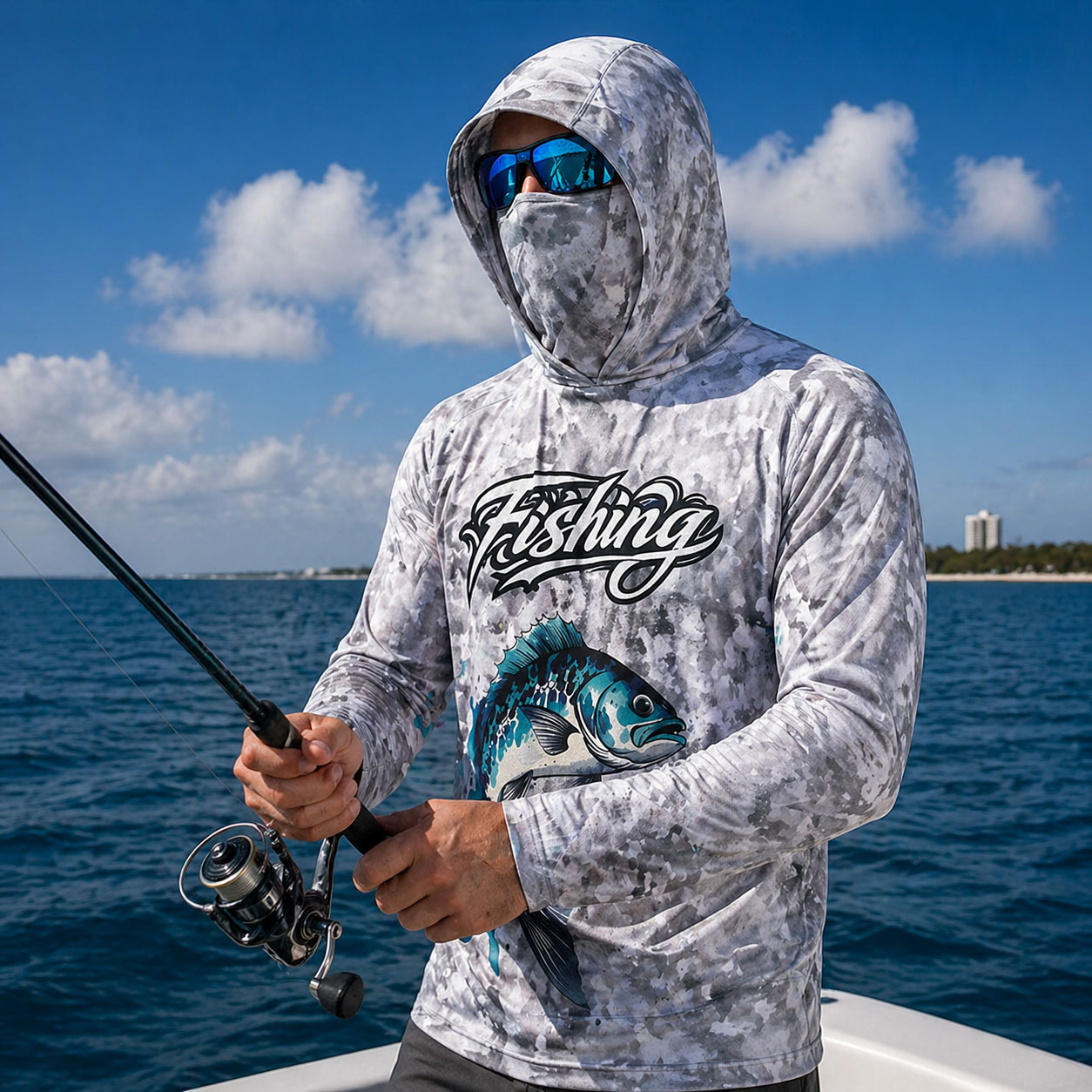 Fishing Shirt Hooded Men Fishi - Fishing Mask Sun Protection recension och pris