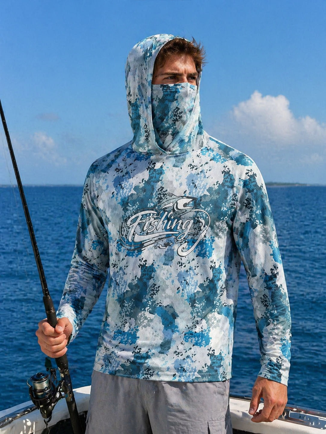 Fishing Shirt Hooded Men Fishi - Fishing Mask Sun Protection recension och pris