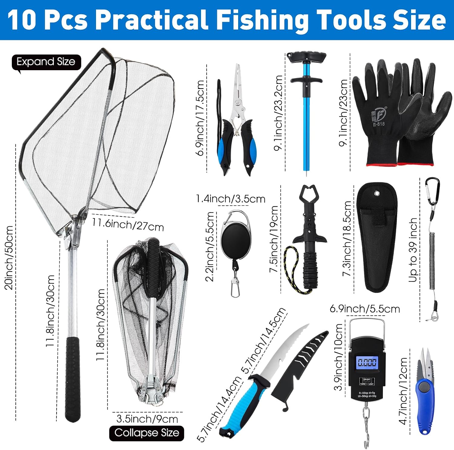 10 Pcs Multi Function Fishing  - Fishing Gloves recension och pris