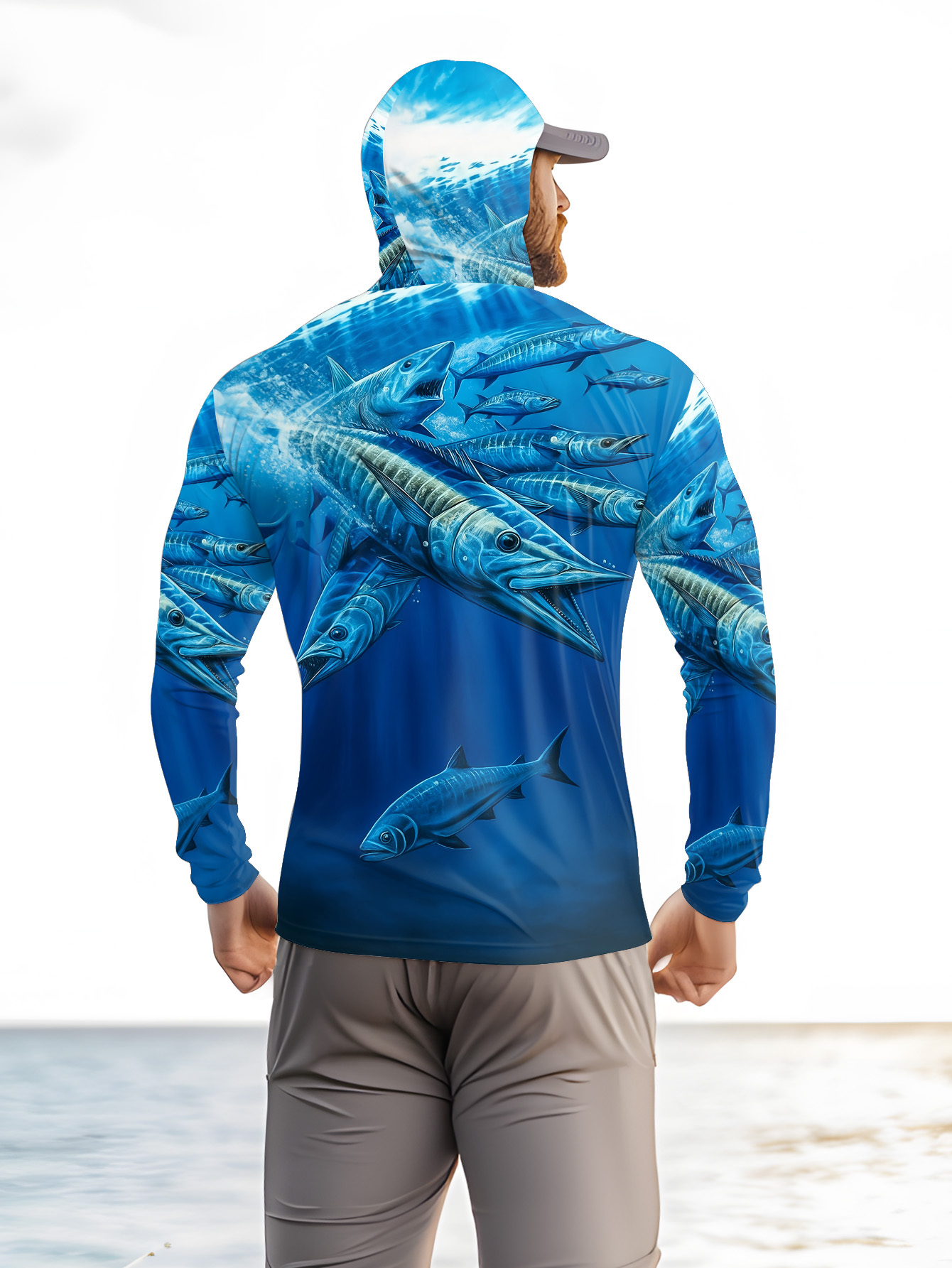 Men Hood Fishing Shirt long sl - Fishing Shirt Uv Protection recension och pris